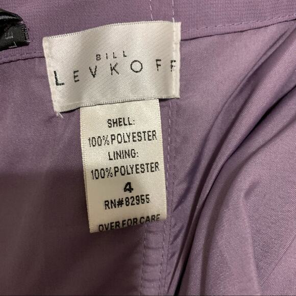 Bill Levkoff Strapless Chiffon Victorian Lilac Formal Dress - Picture 4 of 7